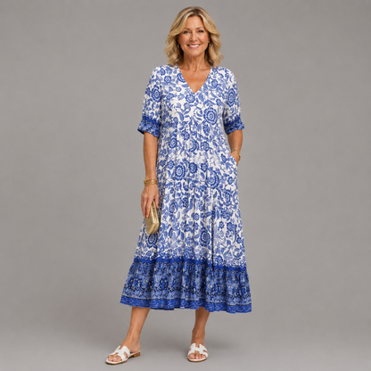 Keisha™ | Elegante escote en V con estampado floral