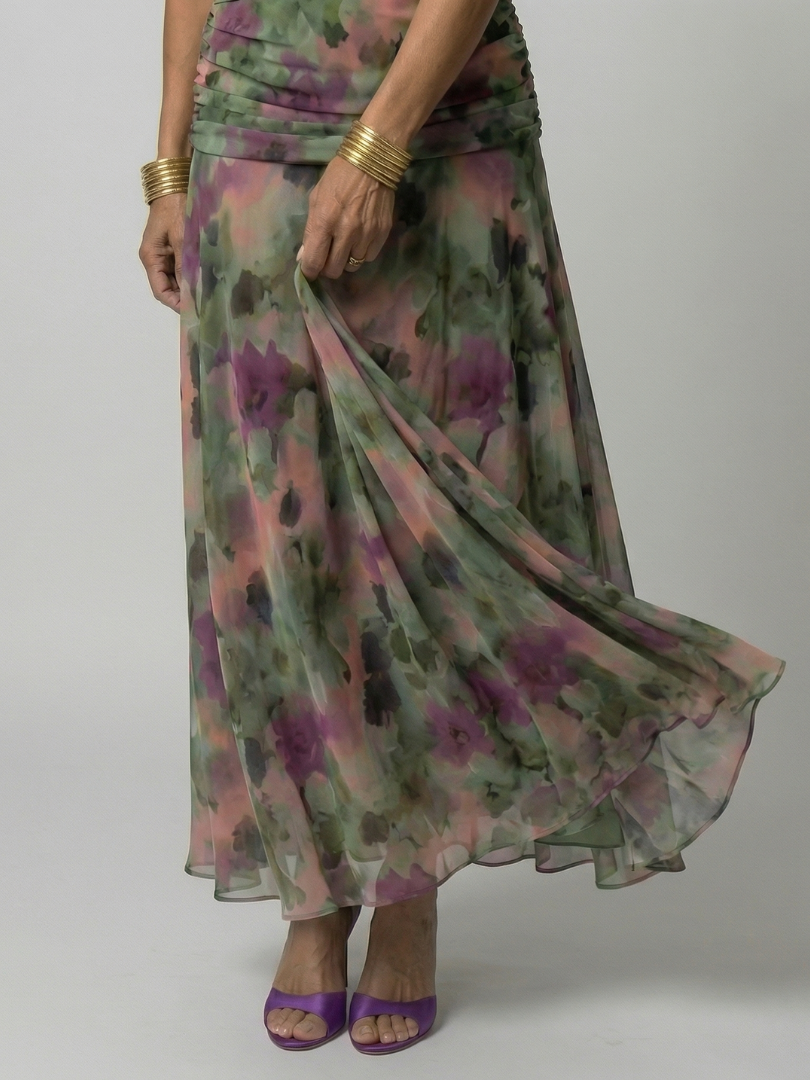 Calen™ | Vestidos midi fluidos de hombro descubierto