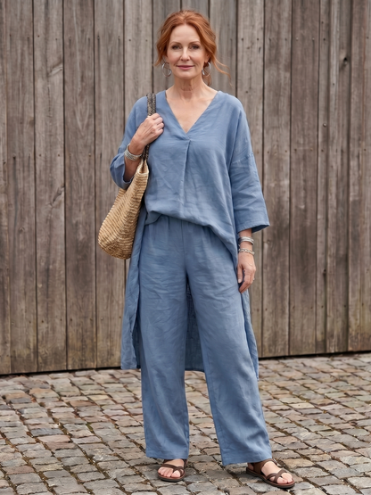 Onyx™ | Conjunto de túnica holgada y pantalones de pierna ancha