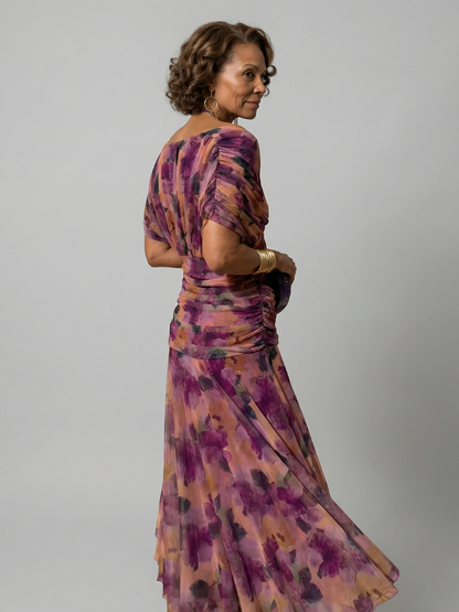Calen™ | Vestidos midi fluidos de hombro descubierto