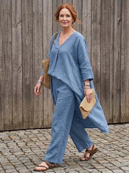 Onyx™ | Conjunto de túnica holgada y pantalones de pierna ancha