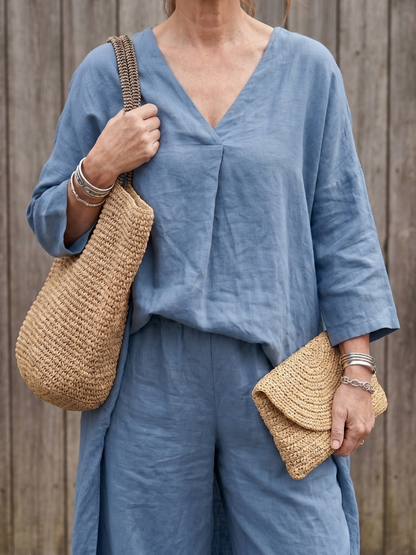 Onyx™ | Conjunto de túnica holgada y pantalones de pierna ancha