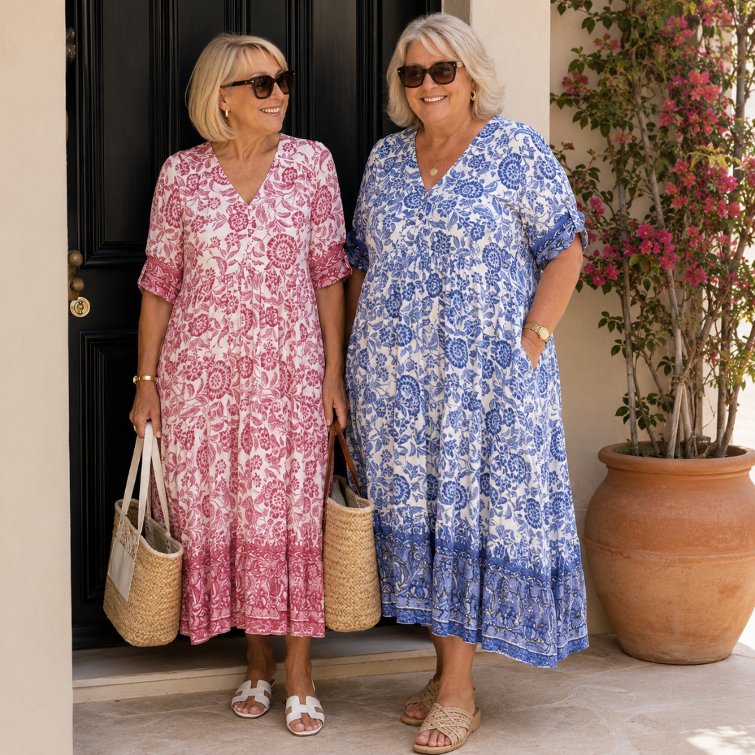 Keisha™ | Elegante escote en V con estampado floral