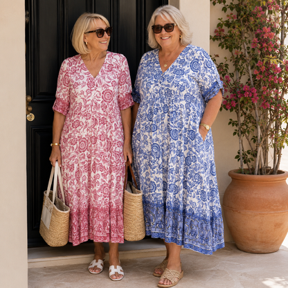 Keisha™ | Elegante escote en V con estampado floral