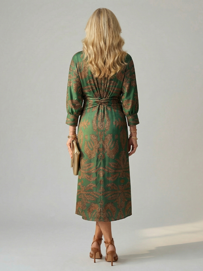 Lune™ | Vestido midi envolvente de color natural