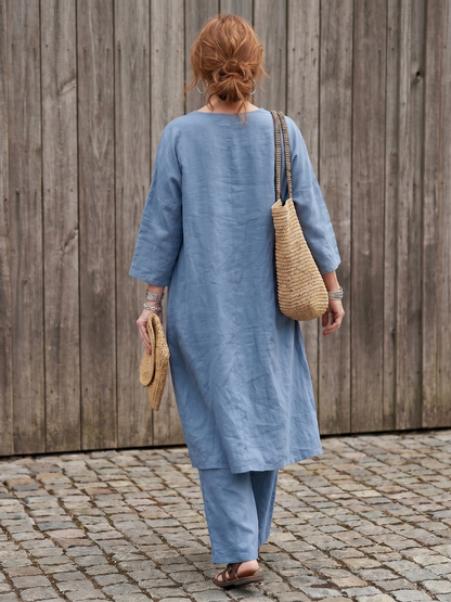 Onyx™ | Conjunto de túnica holgada y pantalones de pierna ancha