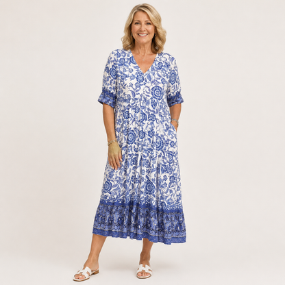 Keisha™ | Elegante escote en V con estampado floral