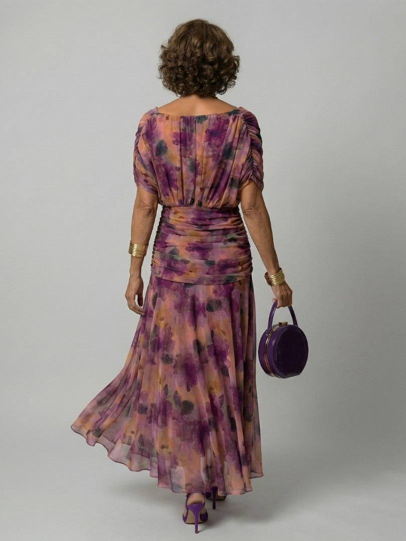 Calen™ | Vestidos midi fluidos de hombro descubierto