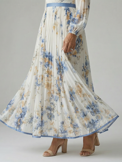 Rielle™ | Vestido midi plisado envolvente