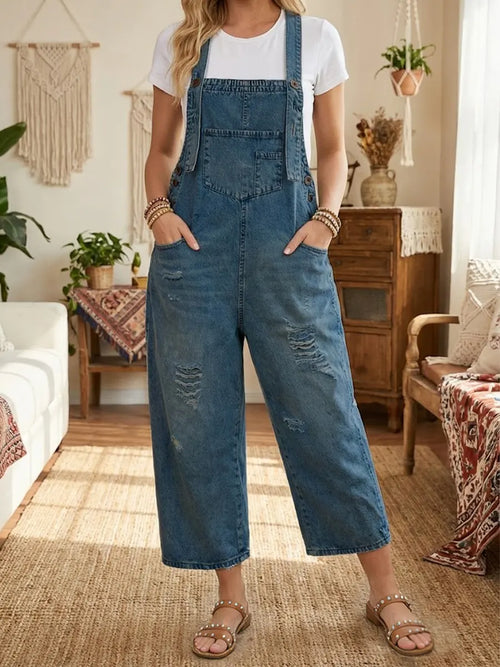 Aurevia™ | Mono de denim para jardinería con look vintage