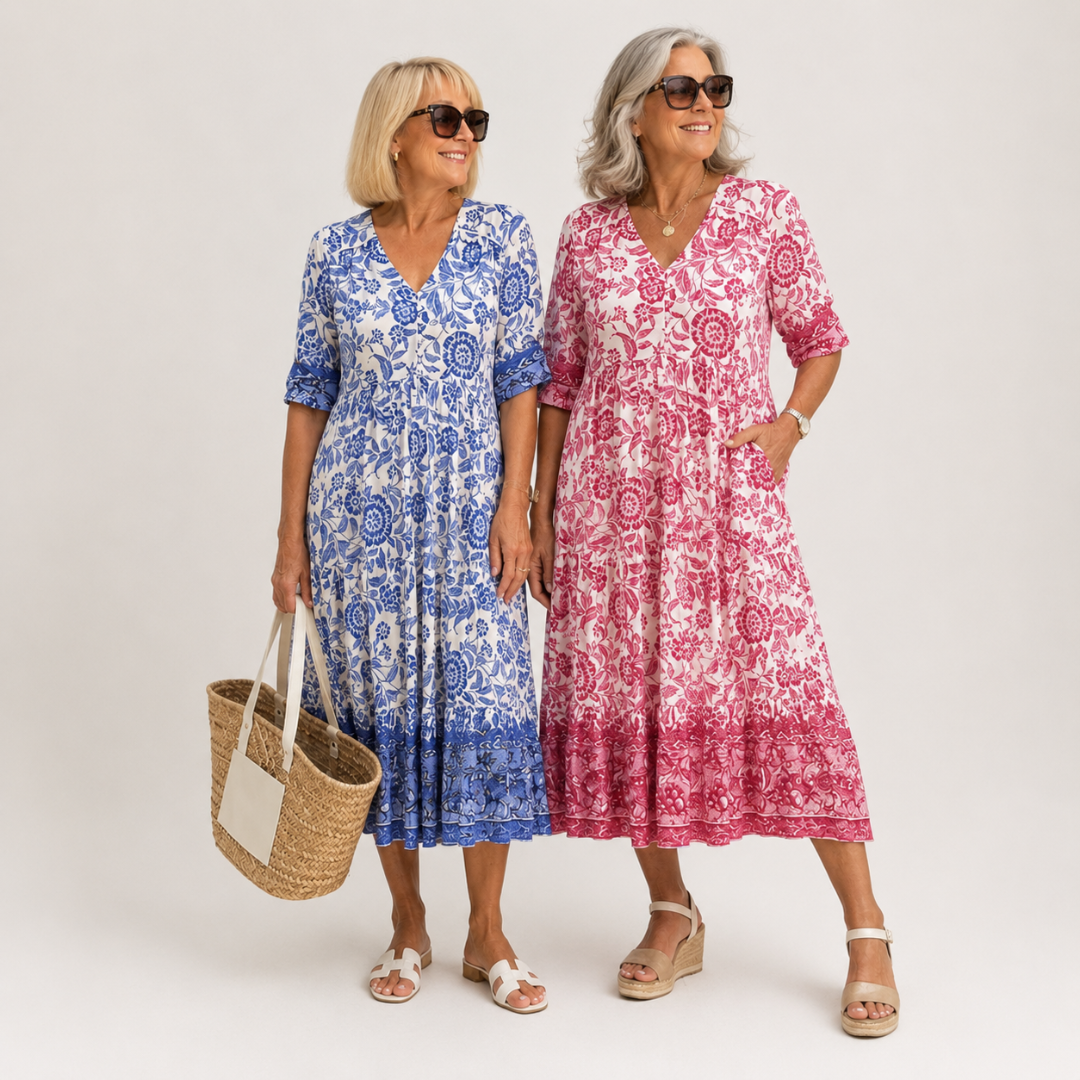 Keisha™ | Elegante escote en V con estampado floral