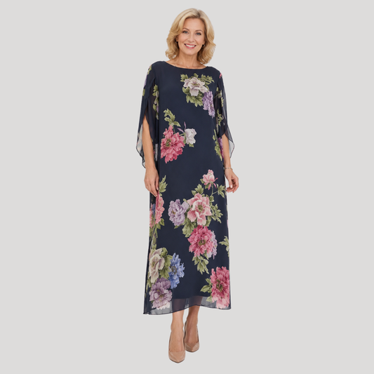 Elowen™ | Vestido Maxi Flor de Medianoche