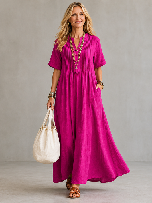 Nathalia™ | Vestido plisado