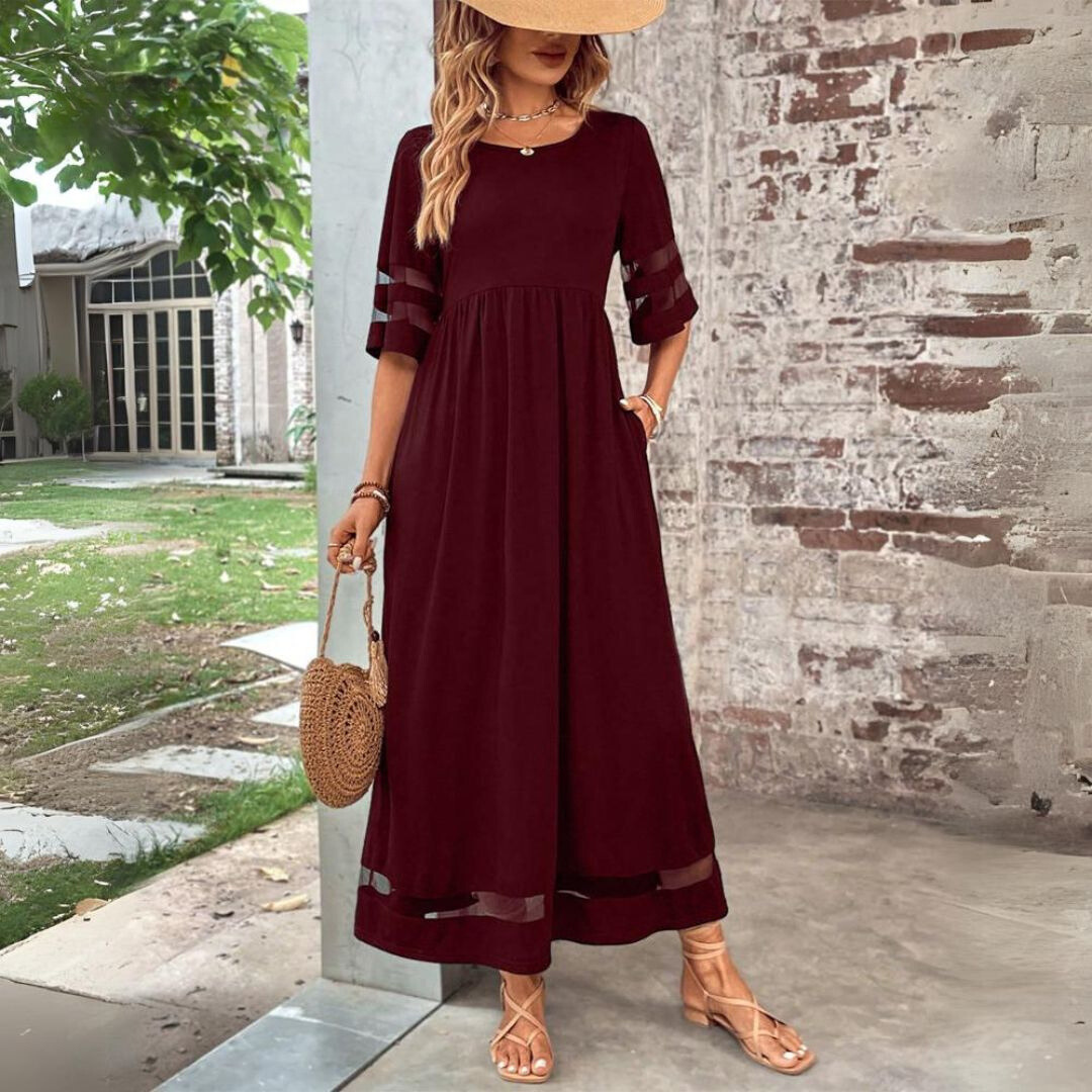 Aubrey™ | Vestido midi que alisa la barriga y favorece la silueta