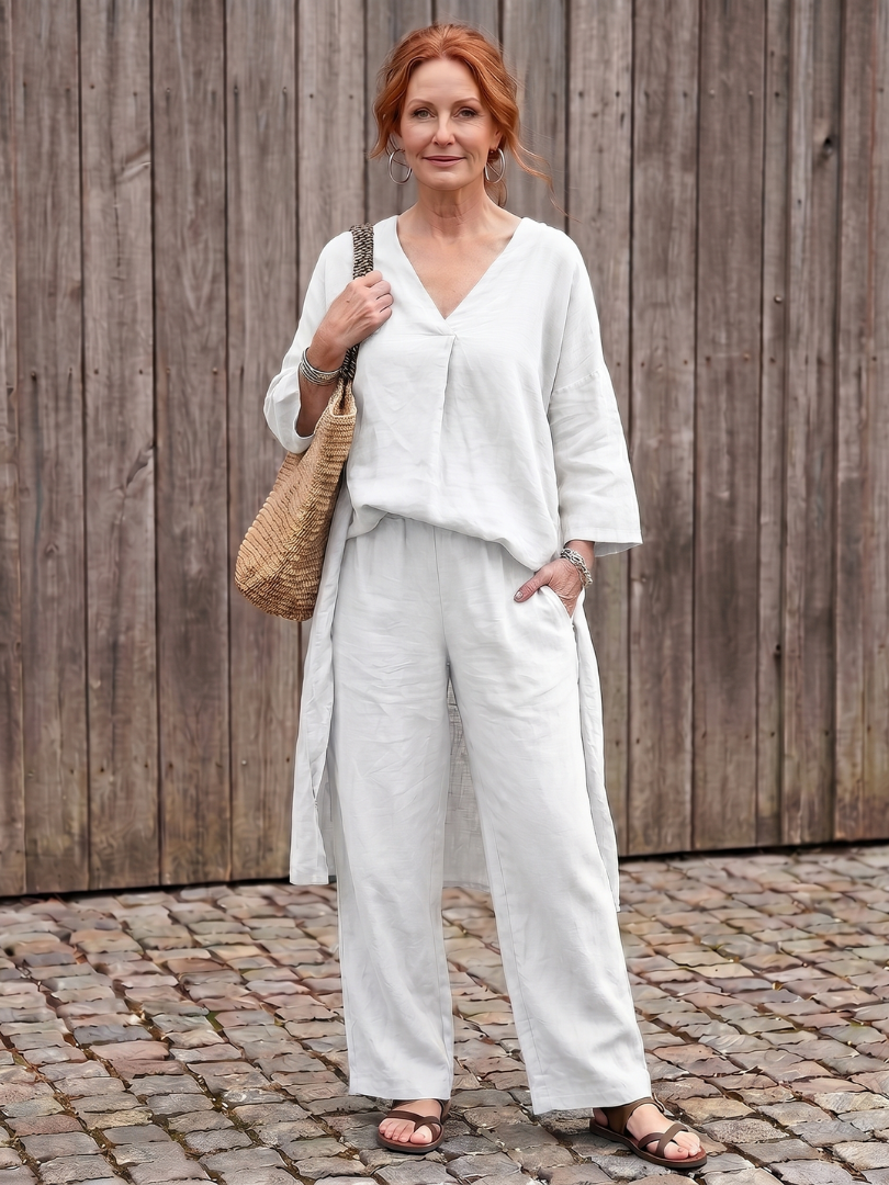 Onyx™ | Conjunto de túnica holgada y pantalones de pierna ancha