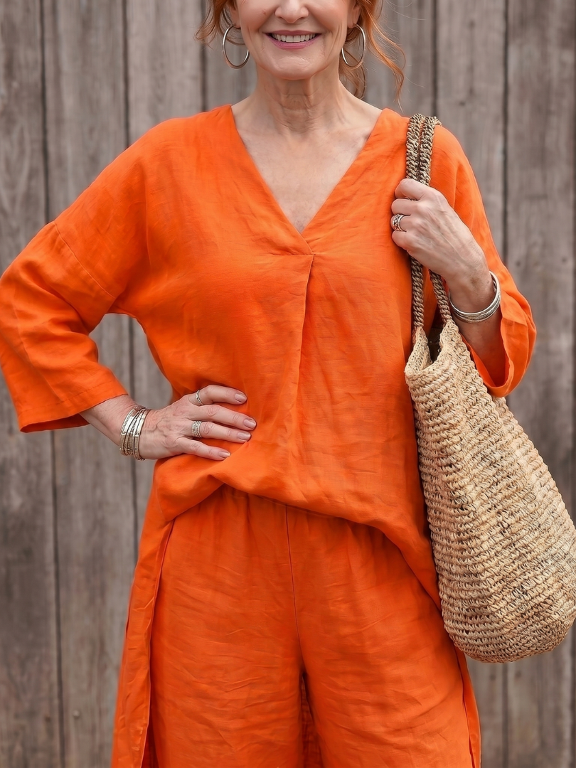 Onyx™ | Conjunto de túnica holgada y pantalones de pierna ancha