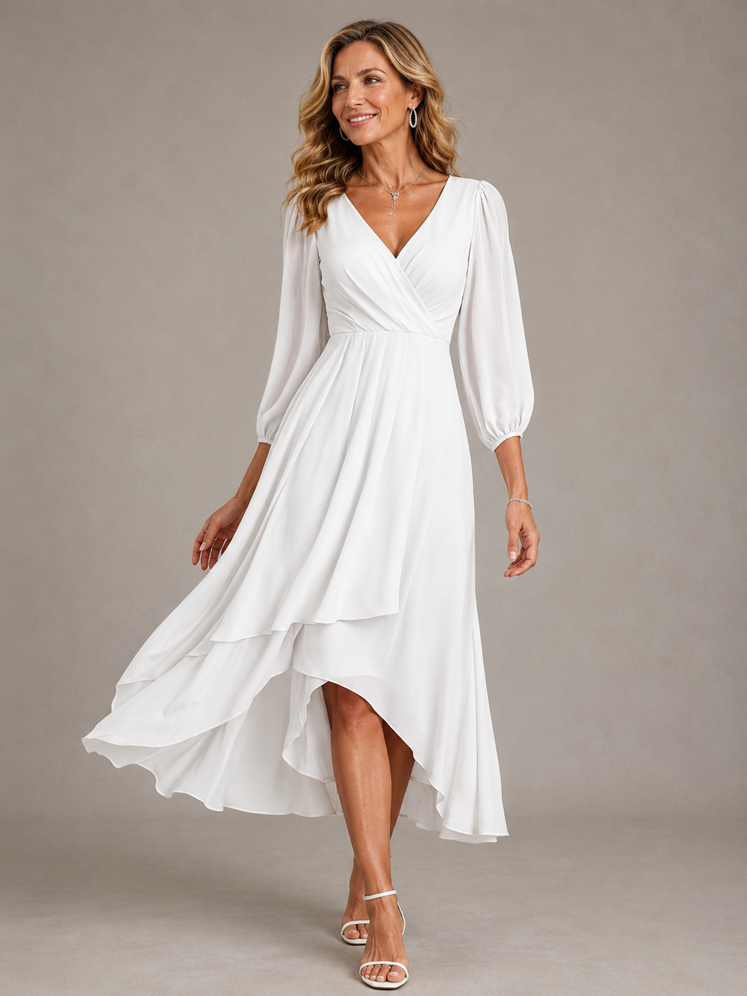 Mia™ | Vestido Largo Elegante con Escote en V
