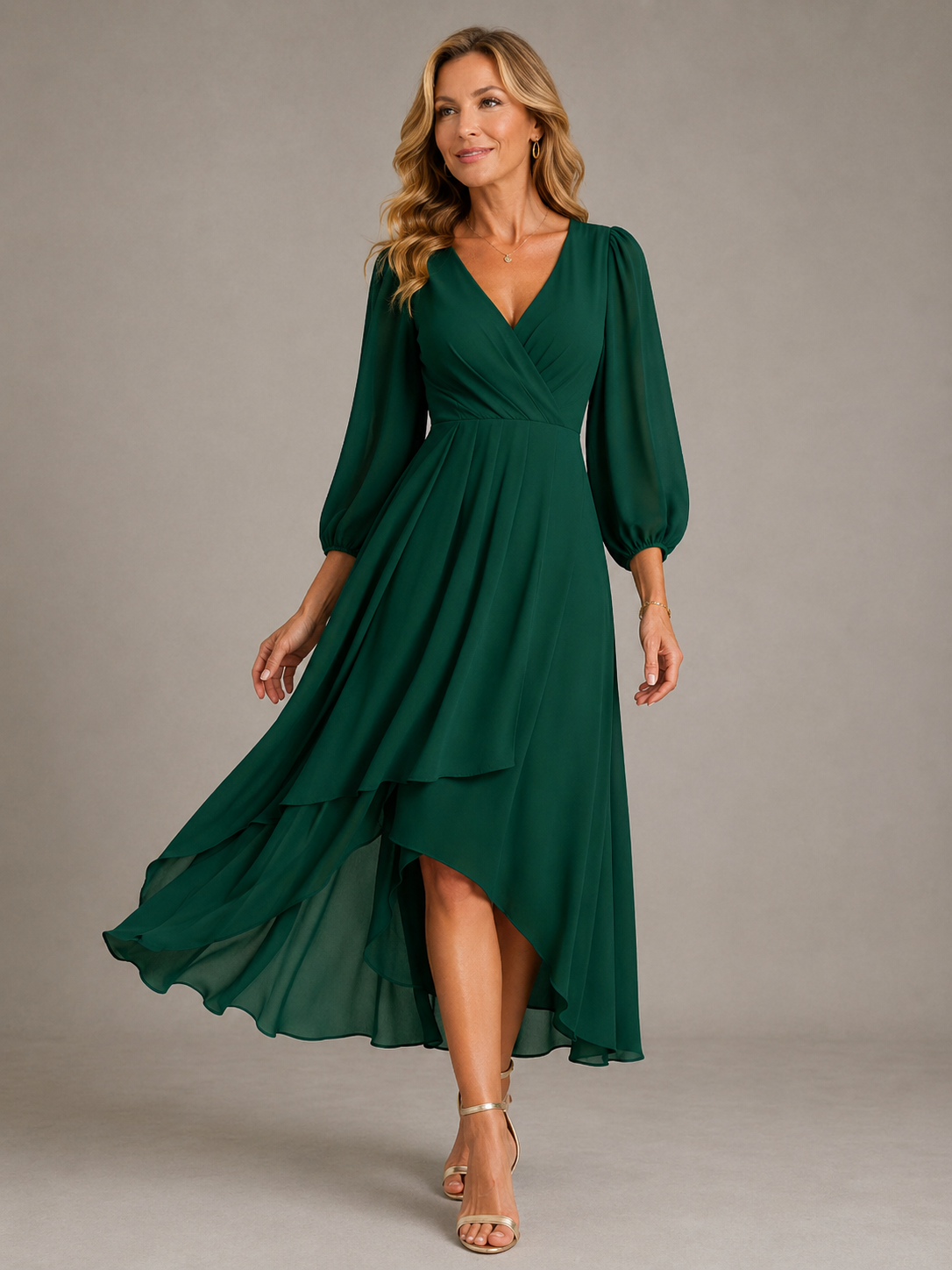 Mia™ | Vestido Largo Elegante con Escote en V