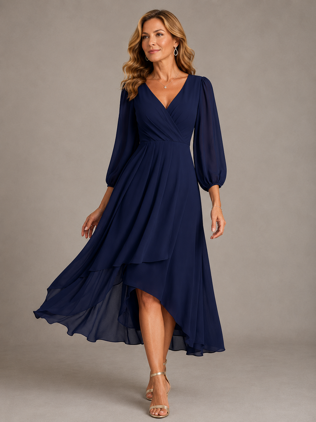 Mia™ | Vestido Largo Elegante con Escote en V