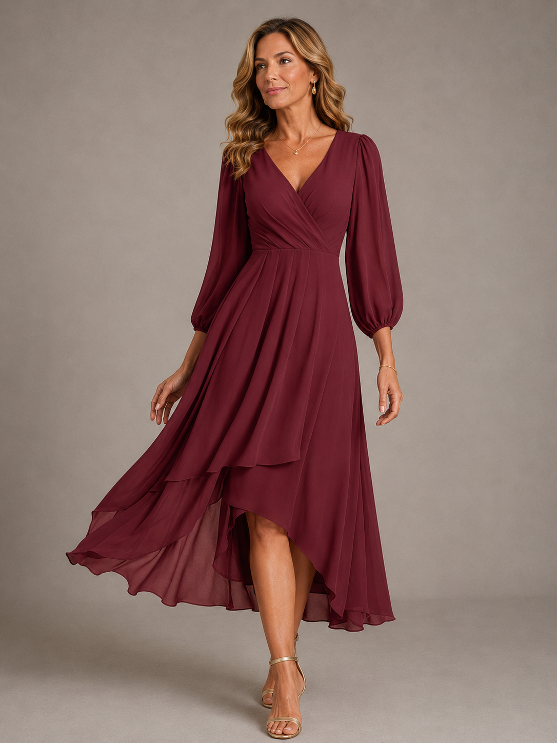 Mia™ | Vestido Largo Elegante con Escote en V
