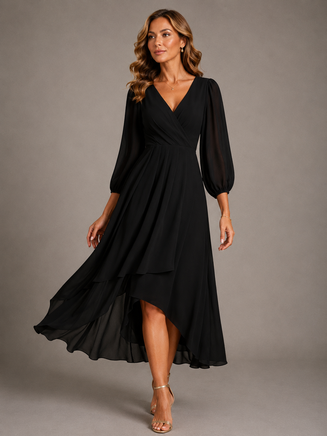 Mia™ | Vestido Largo Elegante con Escote en V