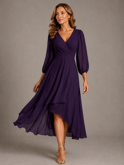Mia™ | Vestido Largo Elegante con Escote en V