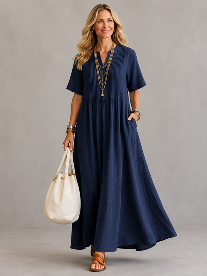 Nathalia™ | Vestido plisado