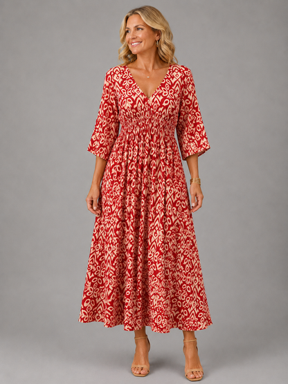 Althea™ | Vestido midi bohemio fluido
