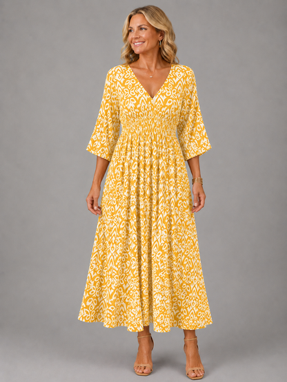 Althea™ | Vestido midi bohemio fluido