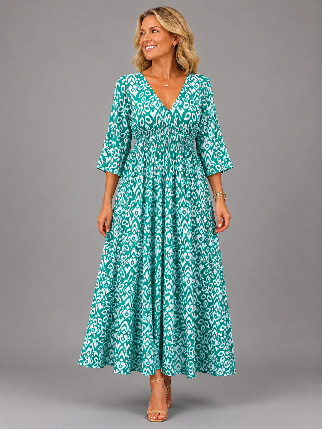 Althea™ | Vestido midi bohemio fluido