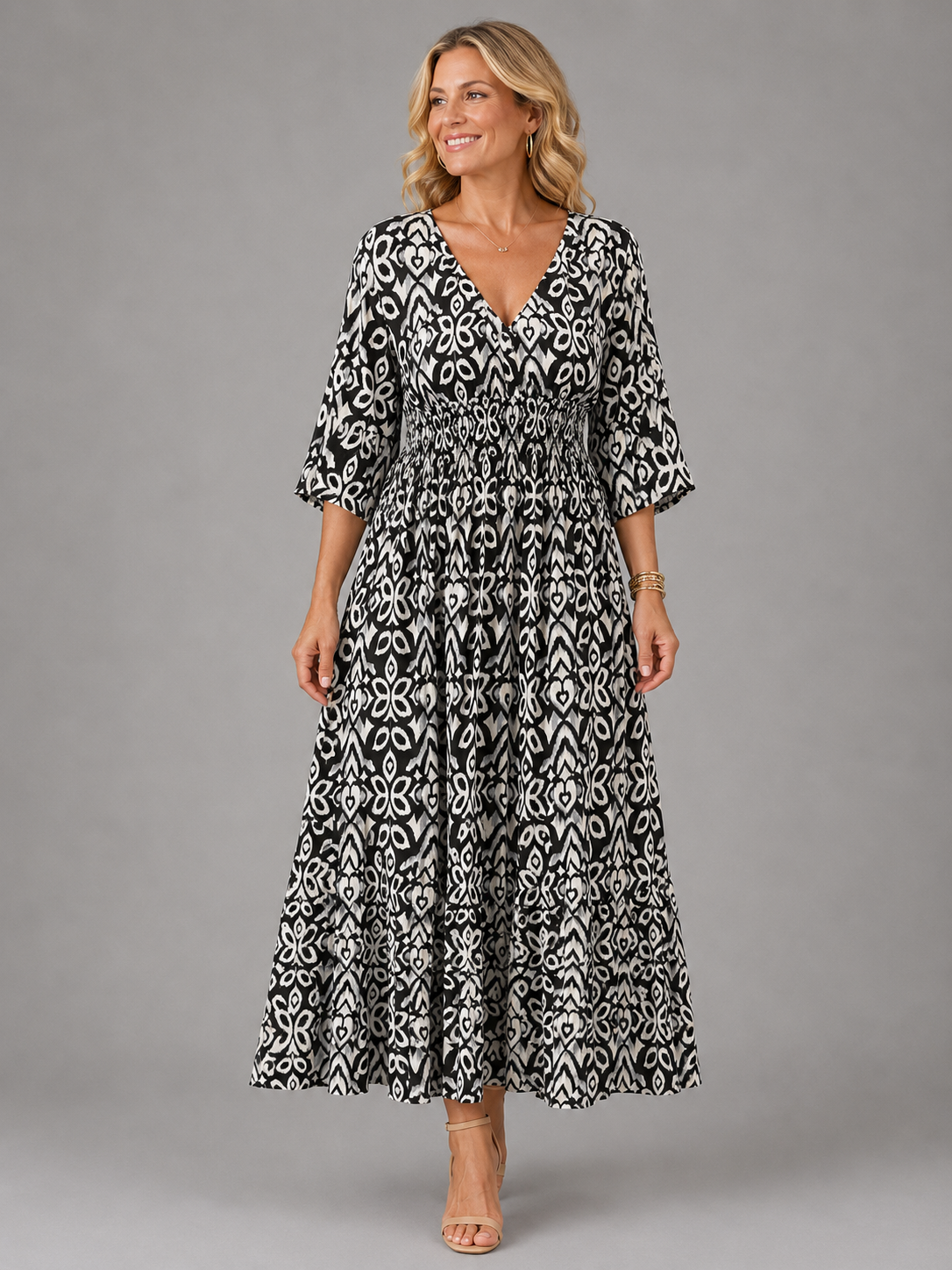 Althea™ | Vestido midi bohemio fluido