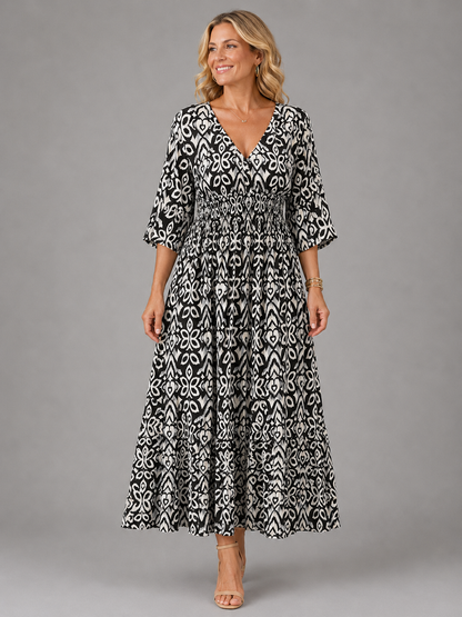 Althea™ | Vestido midi bohemio fluido
