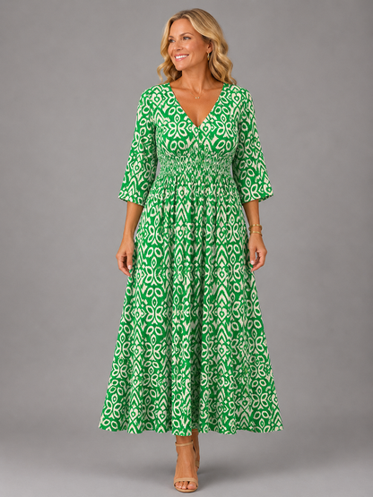 Althea™ | Vestido midi bohemio fluido