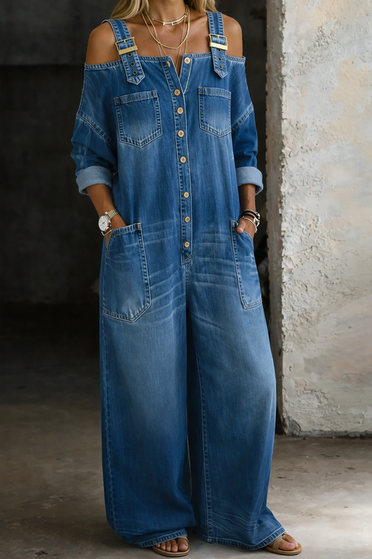 Sophia | Mono Denim de Corte Relajado