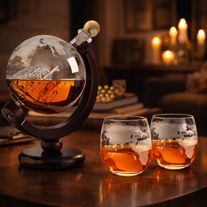 Decantador de whisky - Edición Mapa del Mundo