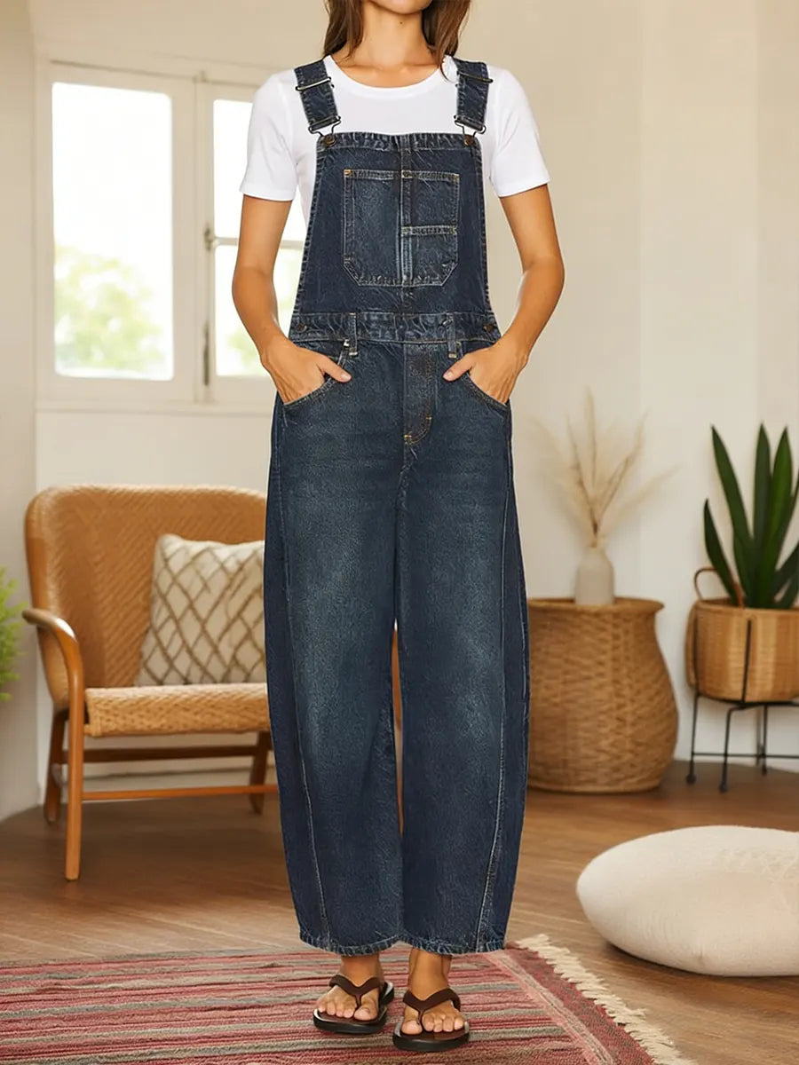 Nora™ | Mono denim para jardinería con bolsillos