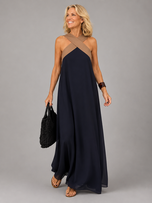 Velora™ | Vestido Maxi de Elegancia Cruzada