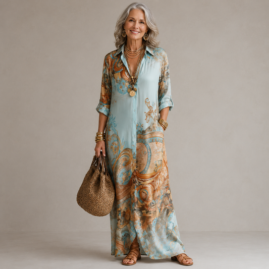 Evalexy™ I Vestido Maxi Estampado de Lujo