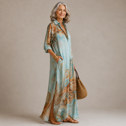 Evalexy™ I Vestido Maxi Estampado de Lujo