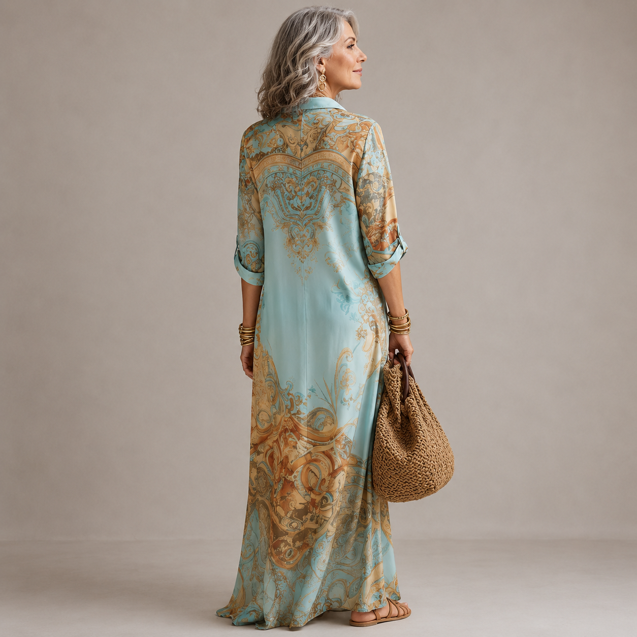Evalexy™ I Vestido Maxi Estampado de Lujo