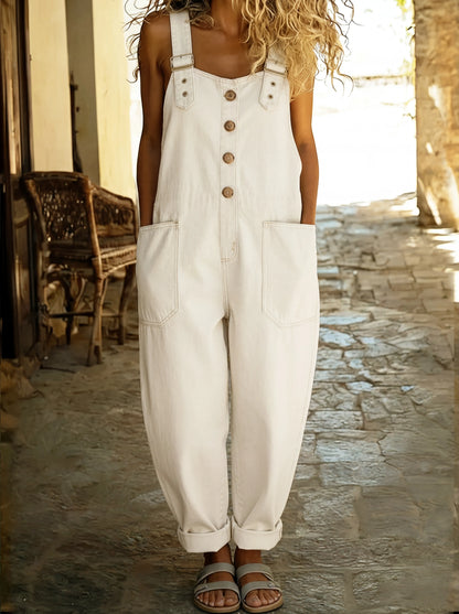 Julia™ | Mono de denim con tirantes ajustables