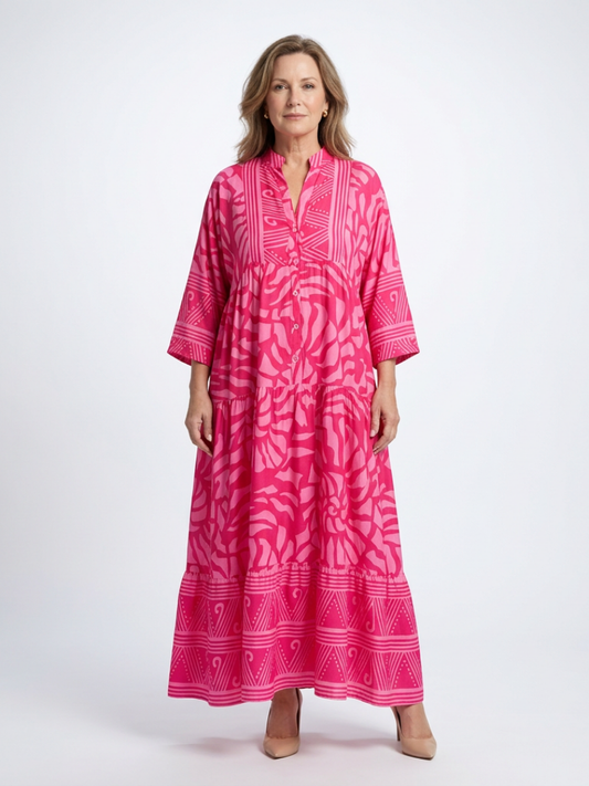 Marielle™ | Vestido Midi con Botones en la Delantera