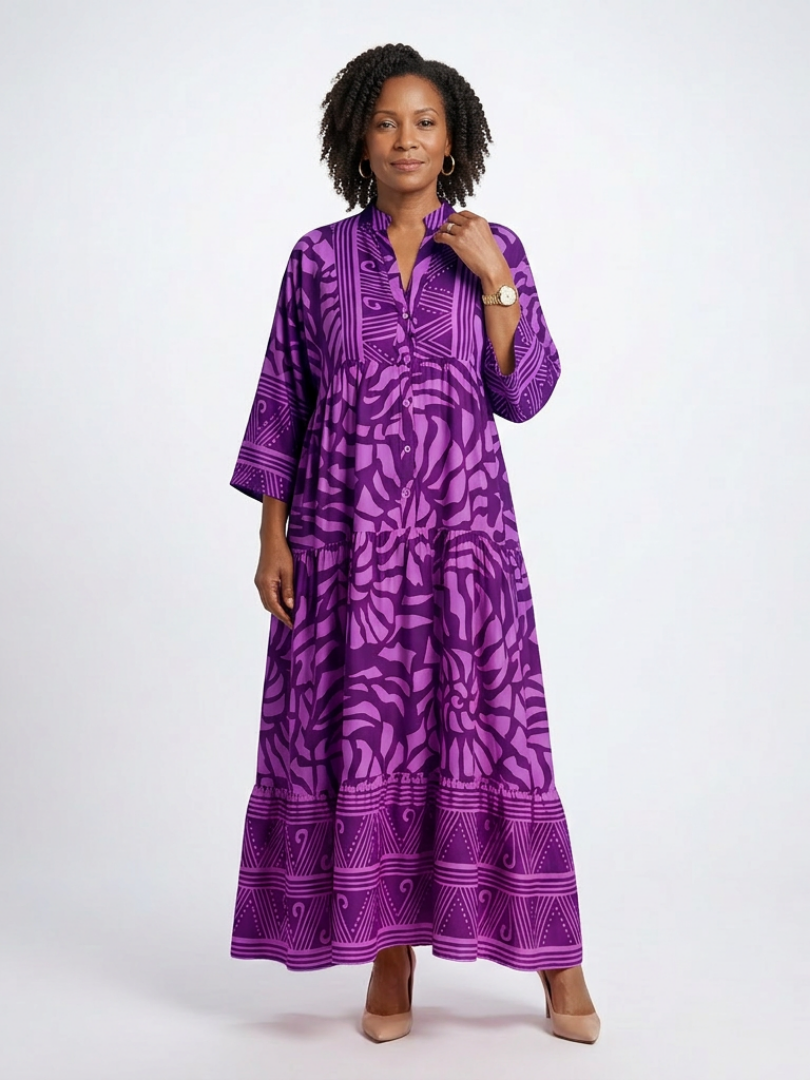Marielle™ | Vestido Midi con Botones en la Delantera
