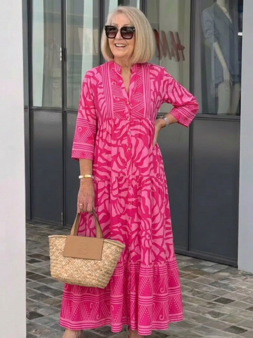 Marielle™ | Vestido Midi con Botones en la Delantera